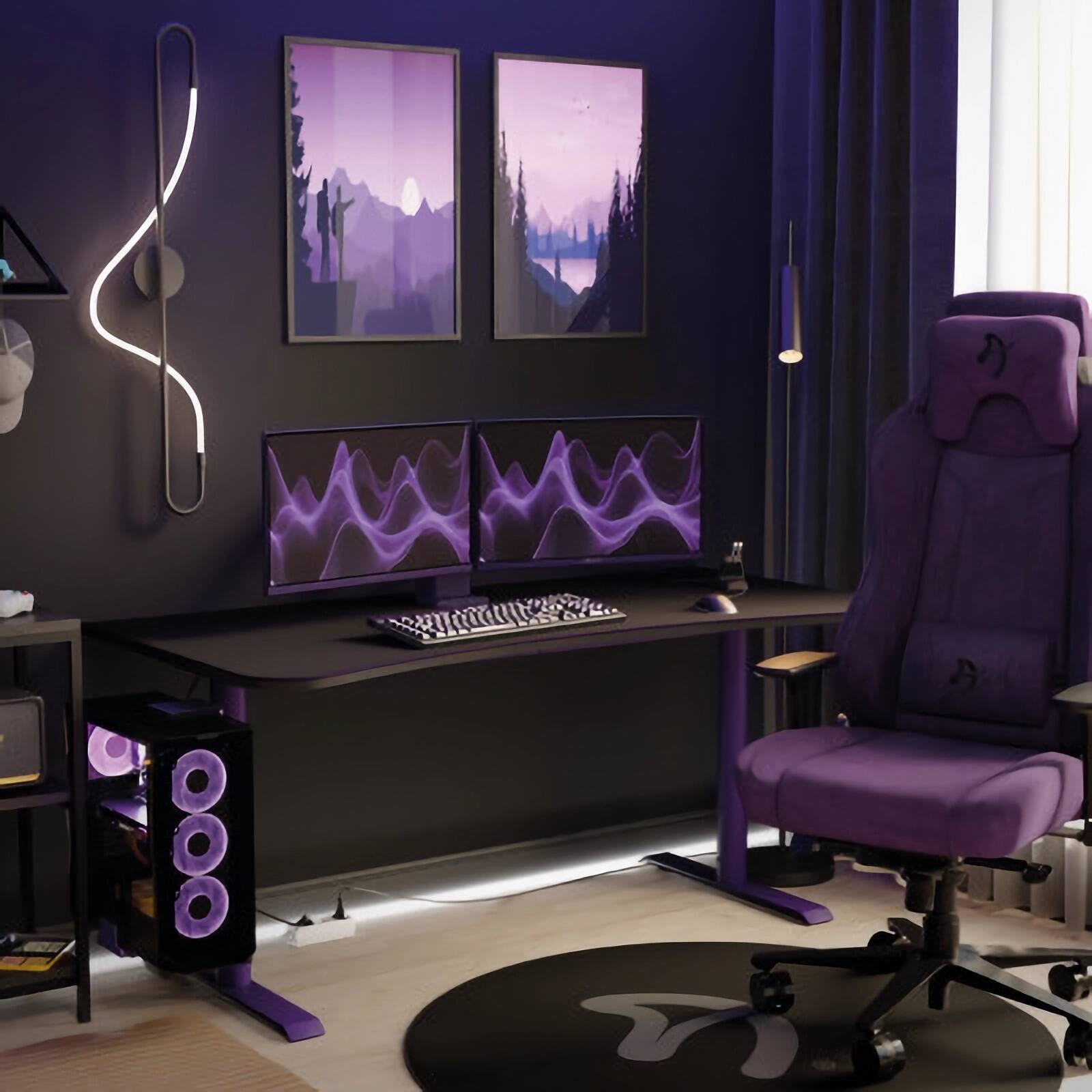 Back. Arozzi - Arozzi – Nova 24" IPS Full HD 200Hz Gaming Monitor – Purple - AZ-NO-24T1K200-PP.