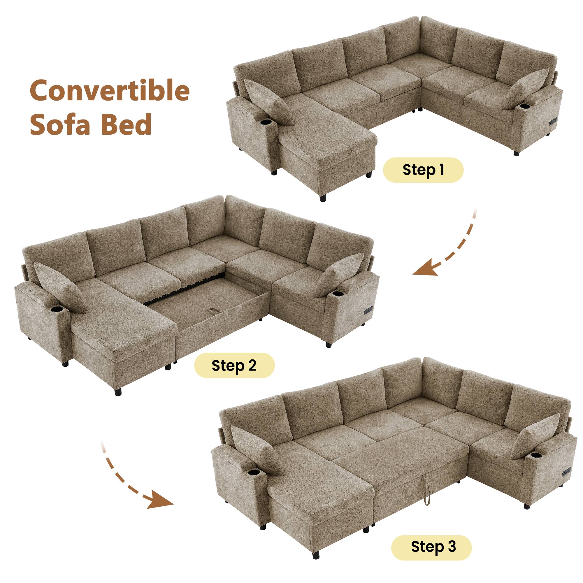 Convertible Sofa Bed  
Step 1  
Step 2  
Step 3