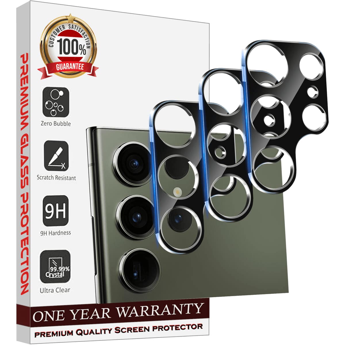 Entronix - Camera Lens Protector for Galaxy Note 20 Ultra - 3-Pack - Clear