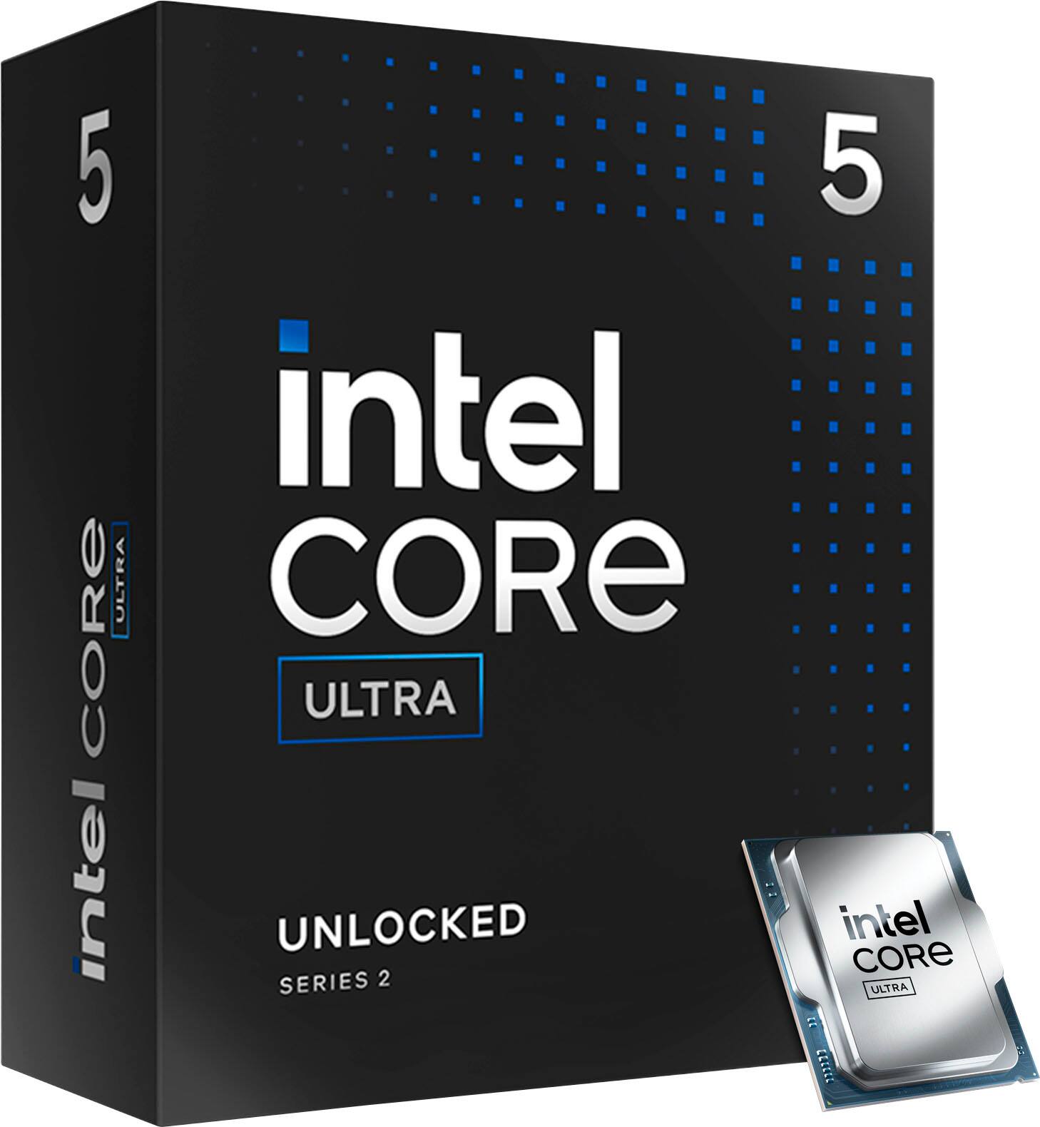 The text on the image is grouped and corrected as follows:

"Intel Core Ultra Unlocked Series 2"