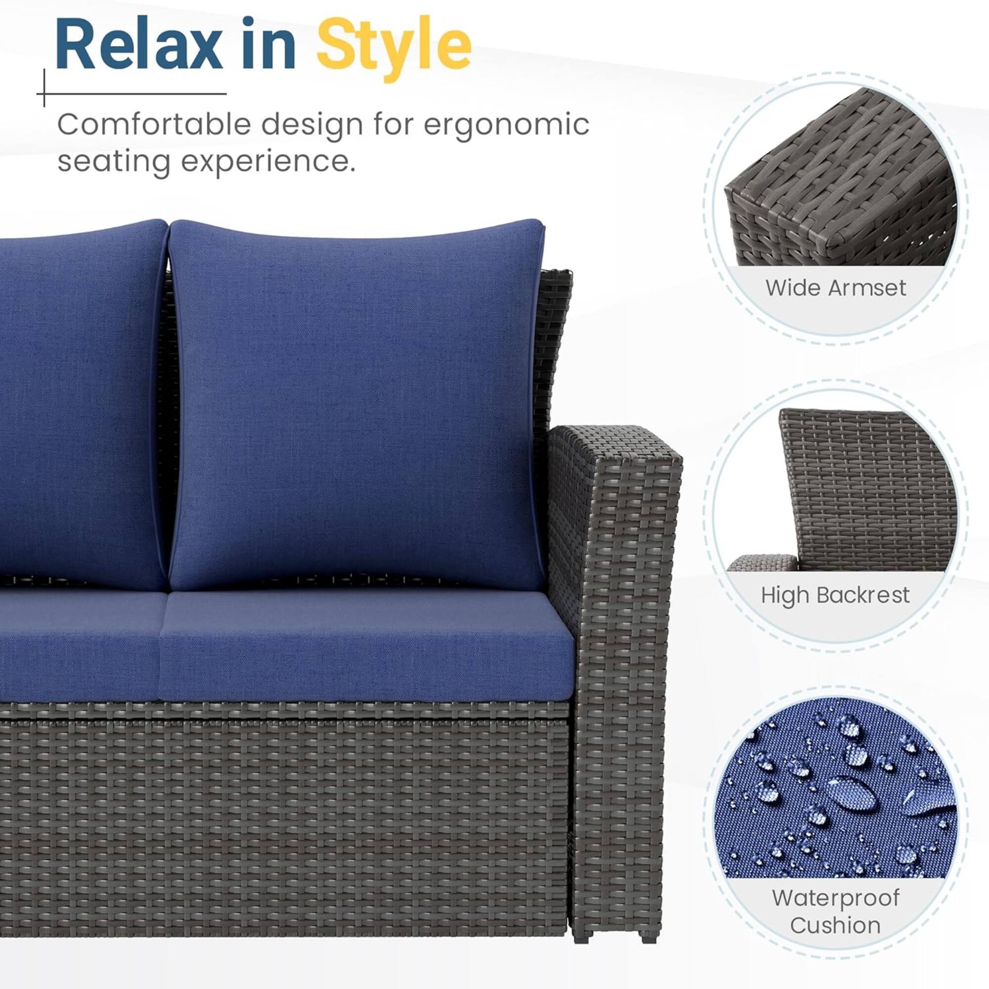 Relax in Style

Comfortable design for ergonomic seating experience.

- Wide Armset
- High Backrest
- Waterproof Cushion