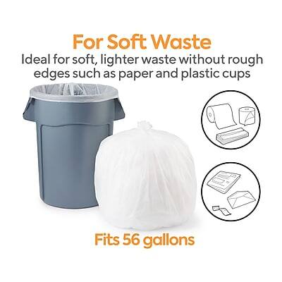 For Soft Waste  
Ideal for soft, lighter waste without rough edges such as paper and plastic cups  
Fits 56 gallons