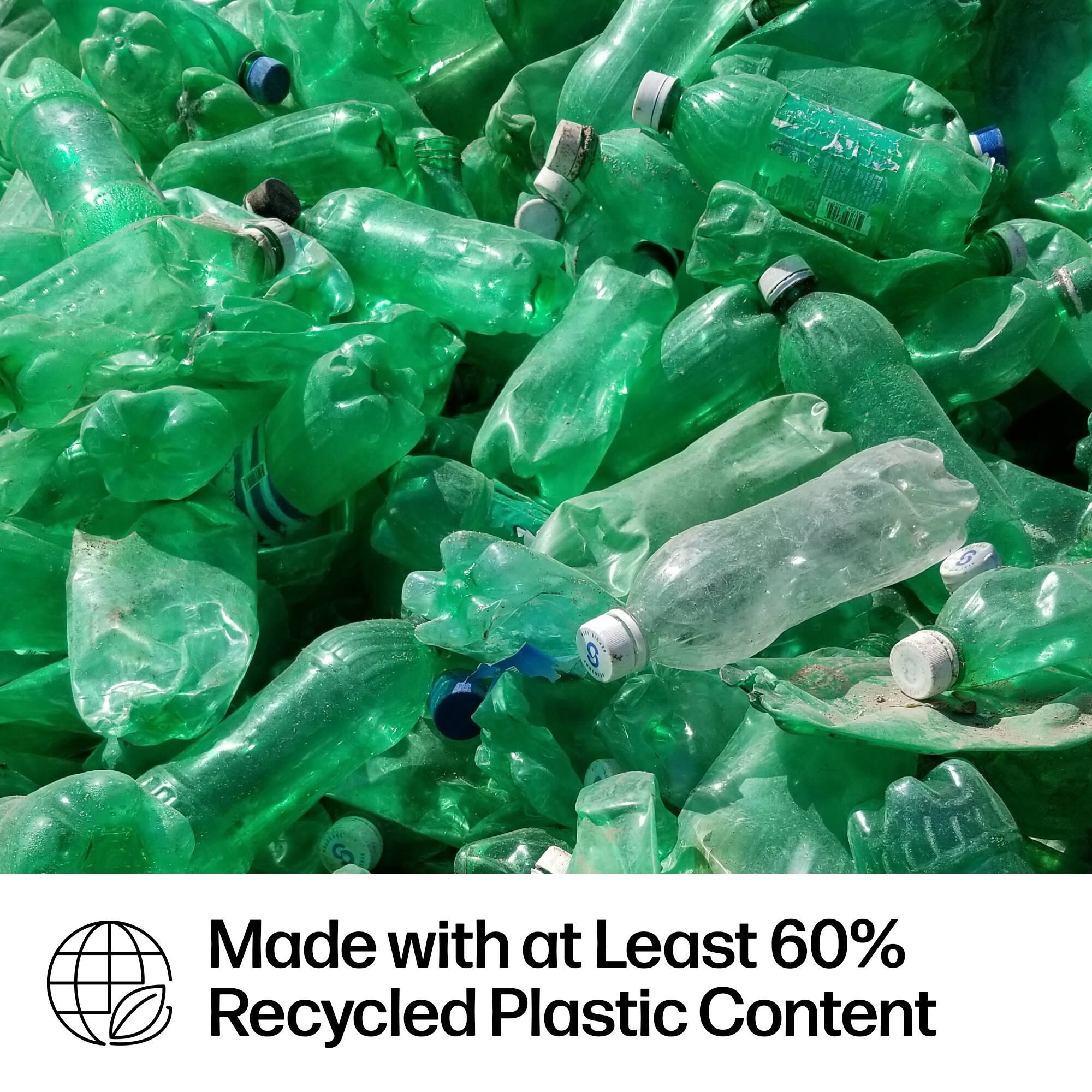 Made with at Least 60% Recycled Plastic Content