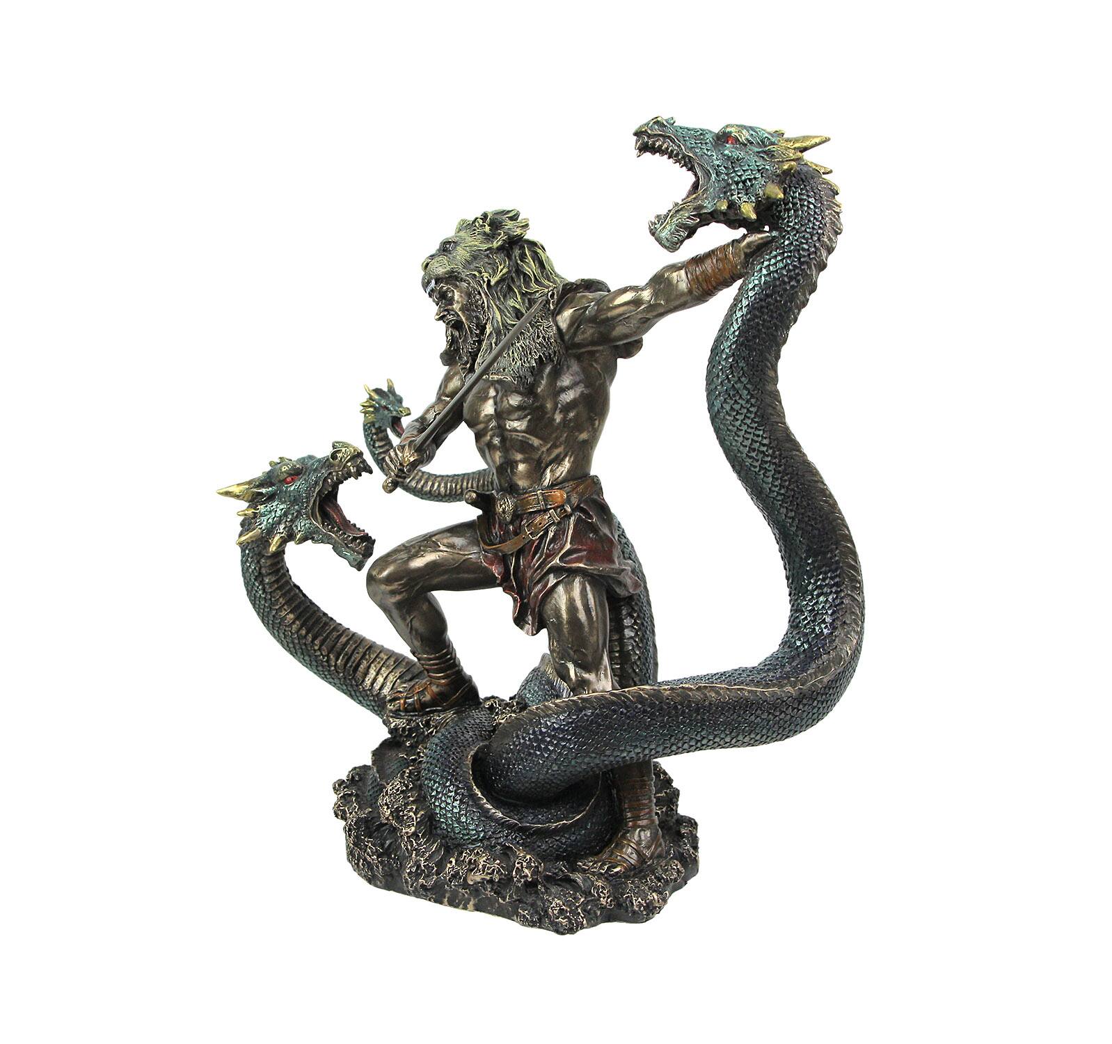 Alt View 1. Veronese Design - Bronze Finished Hercules Battling Hydra Statue Labors of Heracles - Bronze.