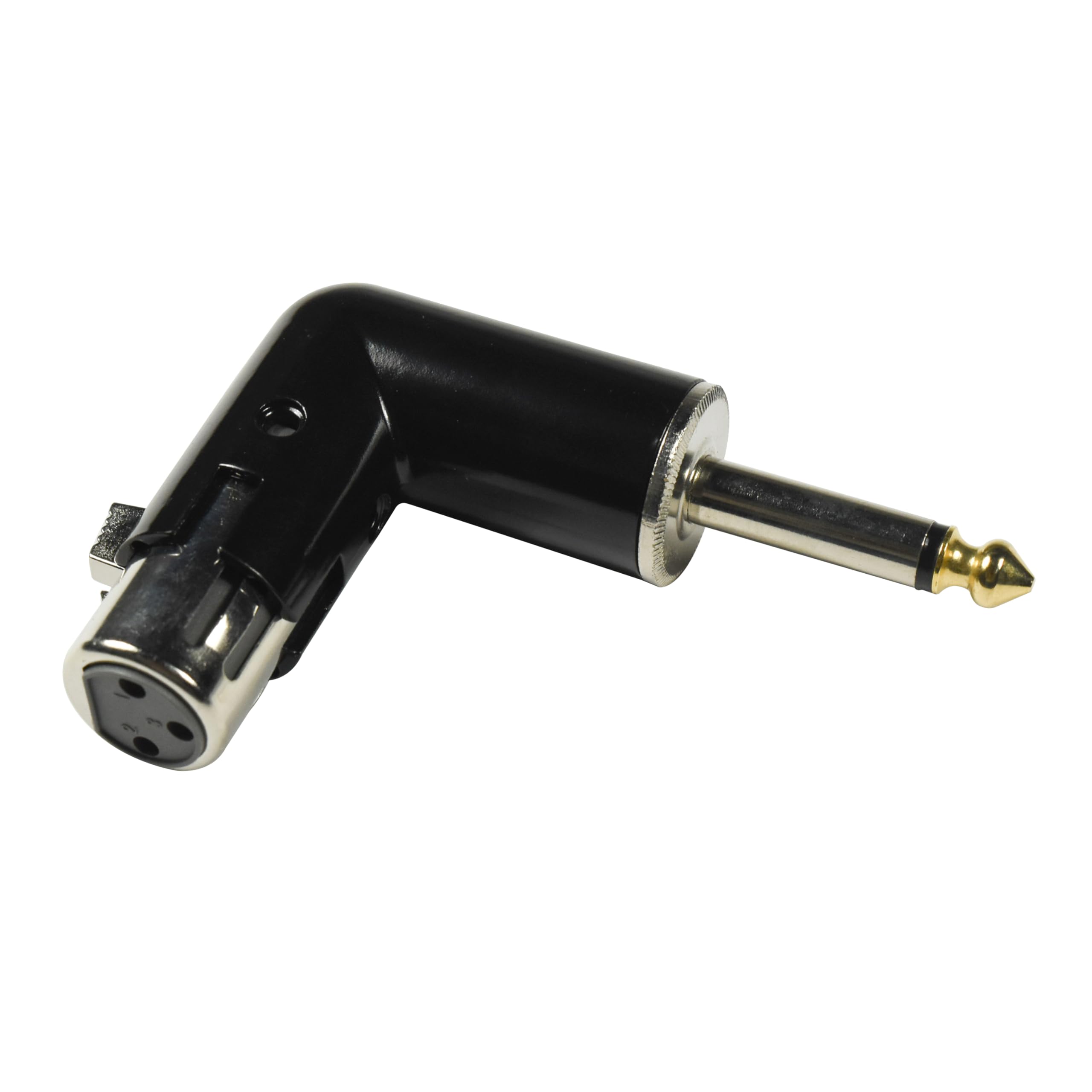 Alt View 4. HQRP - XLR Female to 1/4 in TS Male Adjustable Angle Adapter - 3 Pin to Mono 6.35 mm - Black.