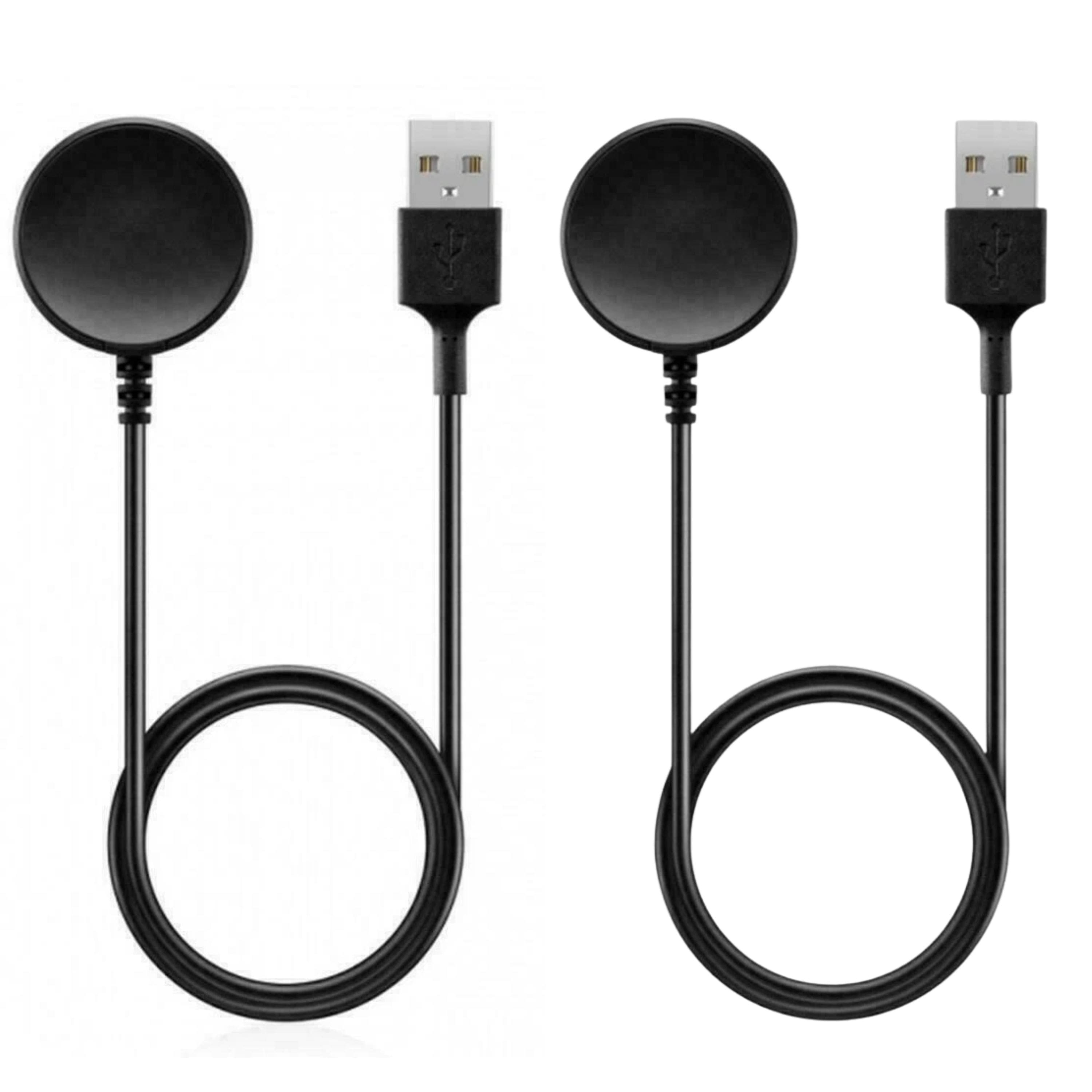 Kitcheniva - Wireless Magnetic Charger For Samsung Galaxy Watch 8/7/6/5/5 Pro/4/Active Pack Of 2 - Black