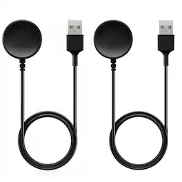 Kitcheniva - Wireless Magnetic Charger For Samsung Galaxy Watch 8/7/6/5/5 Pro/4/Active Pack Of 2 - Black