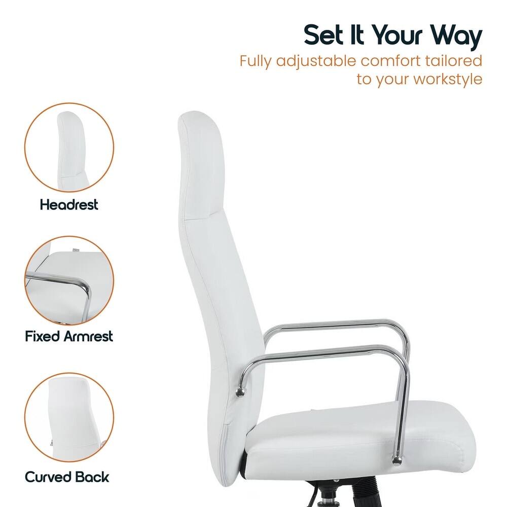 Set It Your Way  
Fully adjustable comfort tailored to your workstyle

- Headrest
- Fixed Armrest
- Curved Back