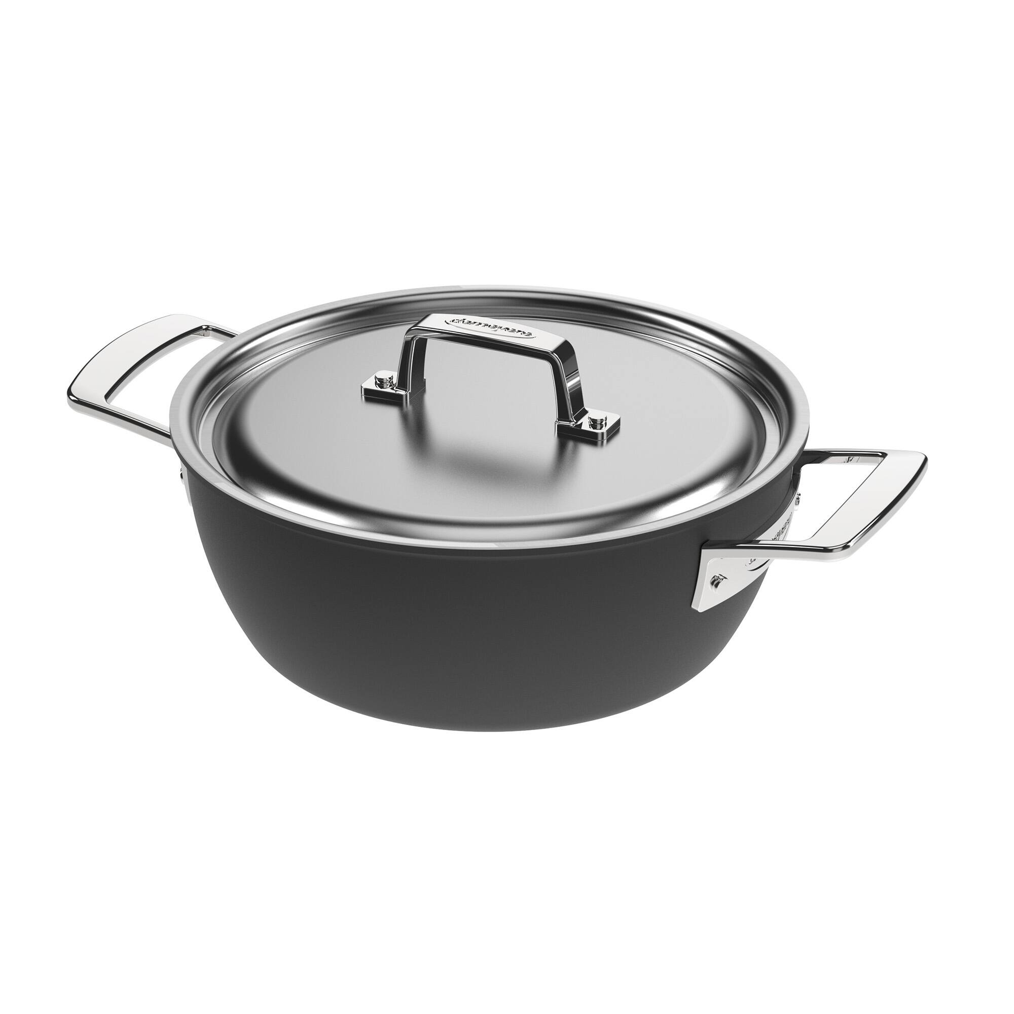Alt View 6. Demeyere - Demeyere Black 5 Stainless Steel with Ceramic exterior coating 3.5-qt Dutch Oven with Lid - Black.