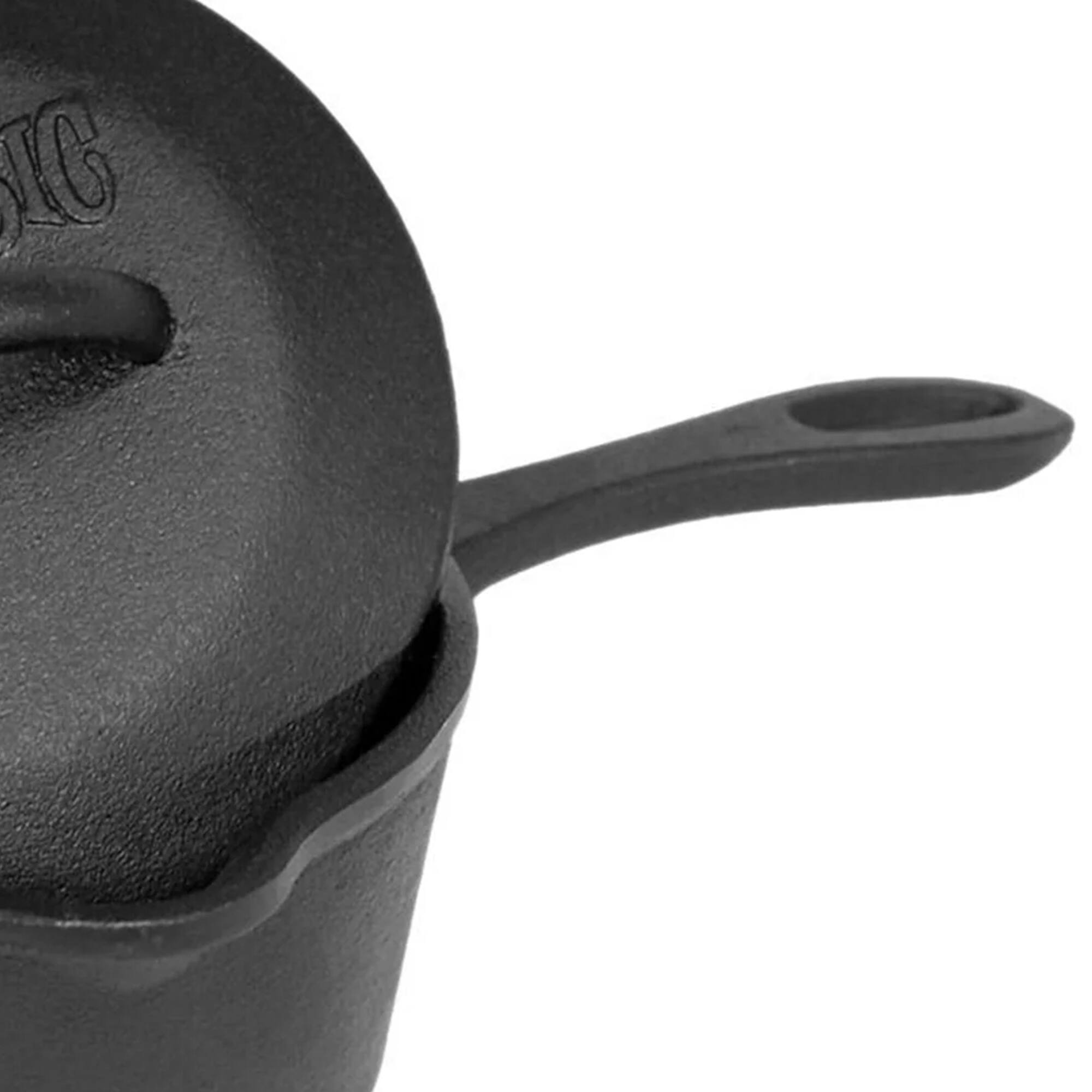 Alt View 10. Bayou Classic - Bayou Classic 1 Quart Cast Iron Covered Sauce Pot with Self-Basting Lid, Black - Black.