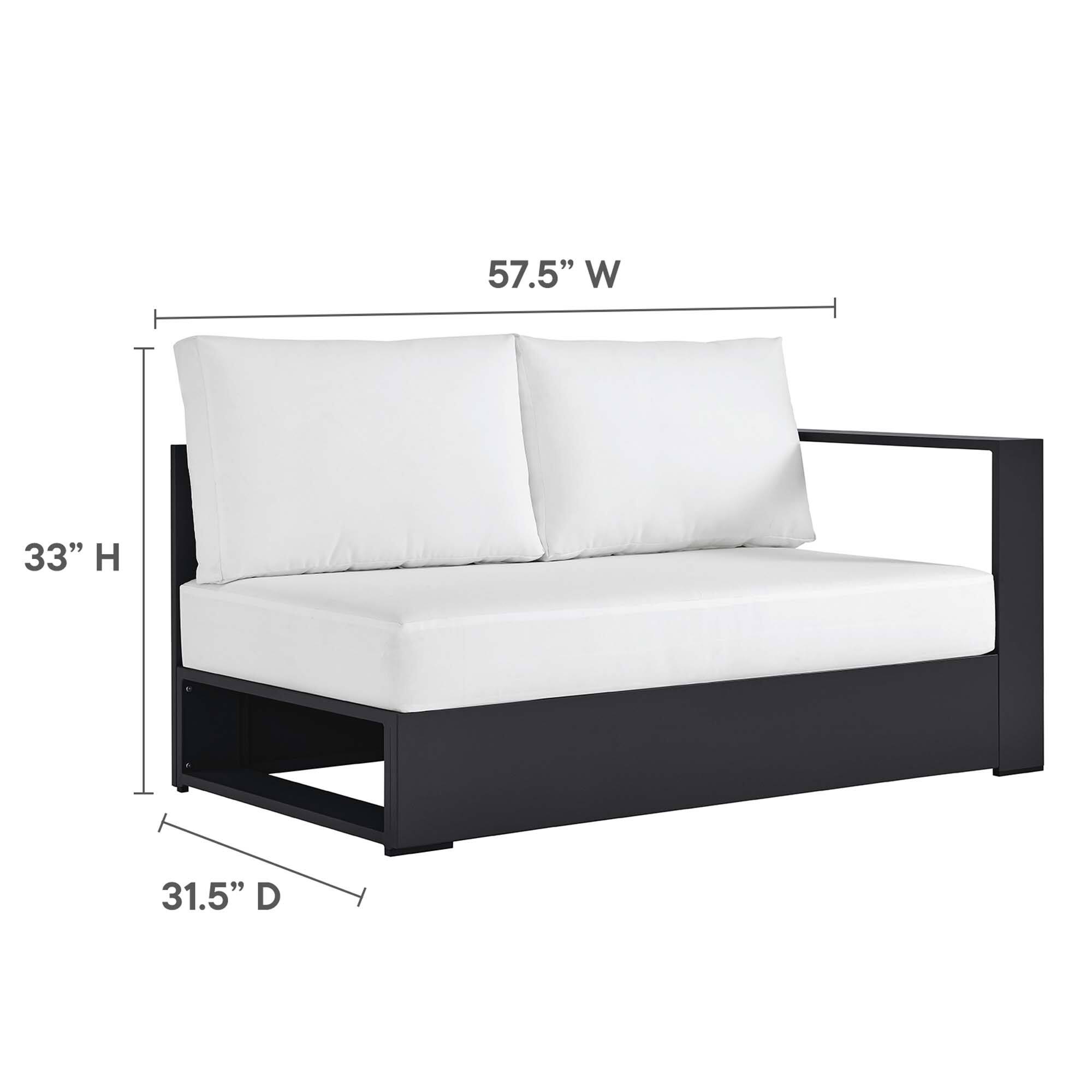 57.5" W x 33" H x 31.5" D