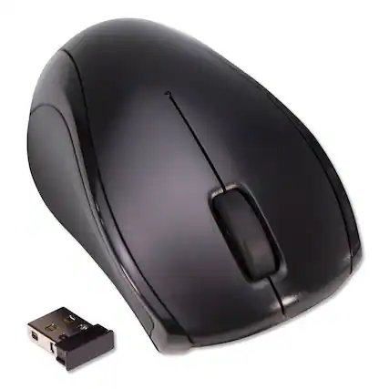 Front. Innovera - Compact Mouse 2.4 GHz Frequency/26 ft Wireless Range Left/Right Hand Use Black - Black.