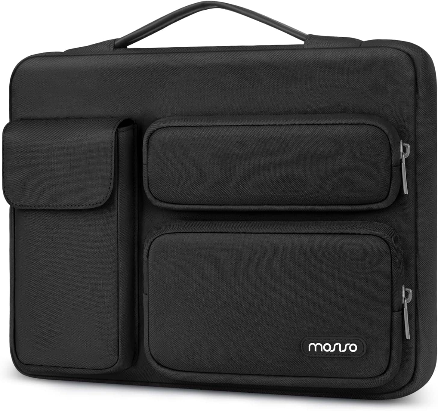 mosiso - 360 Protective Laptop Sleeve 16 inch Laptop Case for MacBook Pro 16 M4 M3 M2 M1, HP Acer Dell Lenovo ASUS Notebook - Black