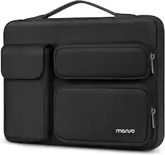 Front. mosiso - 360 Protective Laptop Sleeve 16 inch Laptop Case for MacBook Pro 16 M4 M3 M2 M1, HP Acer Dell Lenovo ASUS Notebook - Black.