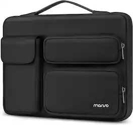 mosiso - 360 Protective Laptop Sleeve 13-13.3 Inch Laptop Case for MacBook Air/Pro 13 / Pro 14, HP Dell ASUS Lenovo - Black