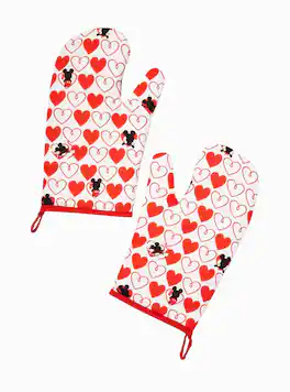 Disney - Mickey Mouse Red Heart Series Oven Mitts | 2 Pack - Blue