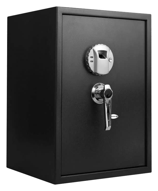 Front. Barska - Biometric Fingerprint Safe-Quick Access Security Safe with 2.5-Second Keyless Entry, Solid Steel Construction - Black.