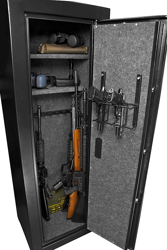 Angle View: Barska - Extra-Large Biometric Rifle Safe - Black
