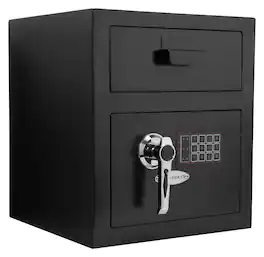 Barska - Depository Safe with Digital Keypad-Steel Drop Safe for Cash & Mail-Dual PIN Access, Anti-Pry Hinges - Black