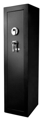 Front. Barska - Large Biometric Rifle Safe - Black.
