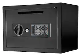 Barska - Digital Depository Safe – 0.57 Cu. Ft Front-Load Drop Safe for Cash & Mail with PIN Lock, Steel Body, Anti-Pry Hinges - Black