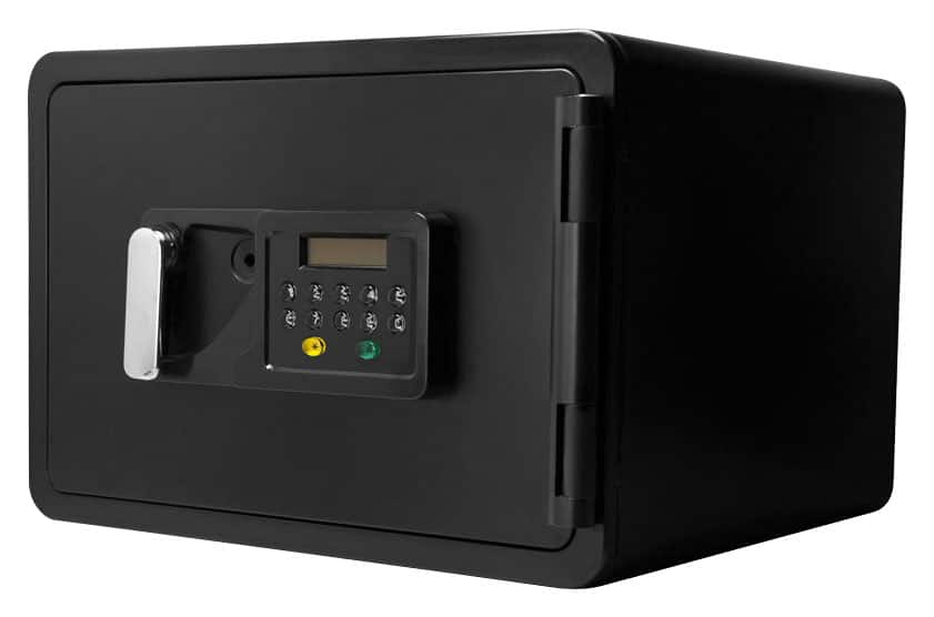 Barska - 0.54 Cu Ft Digital Keypad Fireproof Security Safe Fire-Resistant for Jewelry & Documents - Black - Front_Zoom