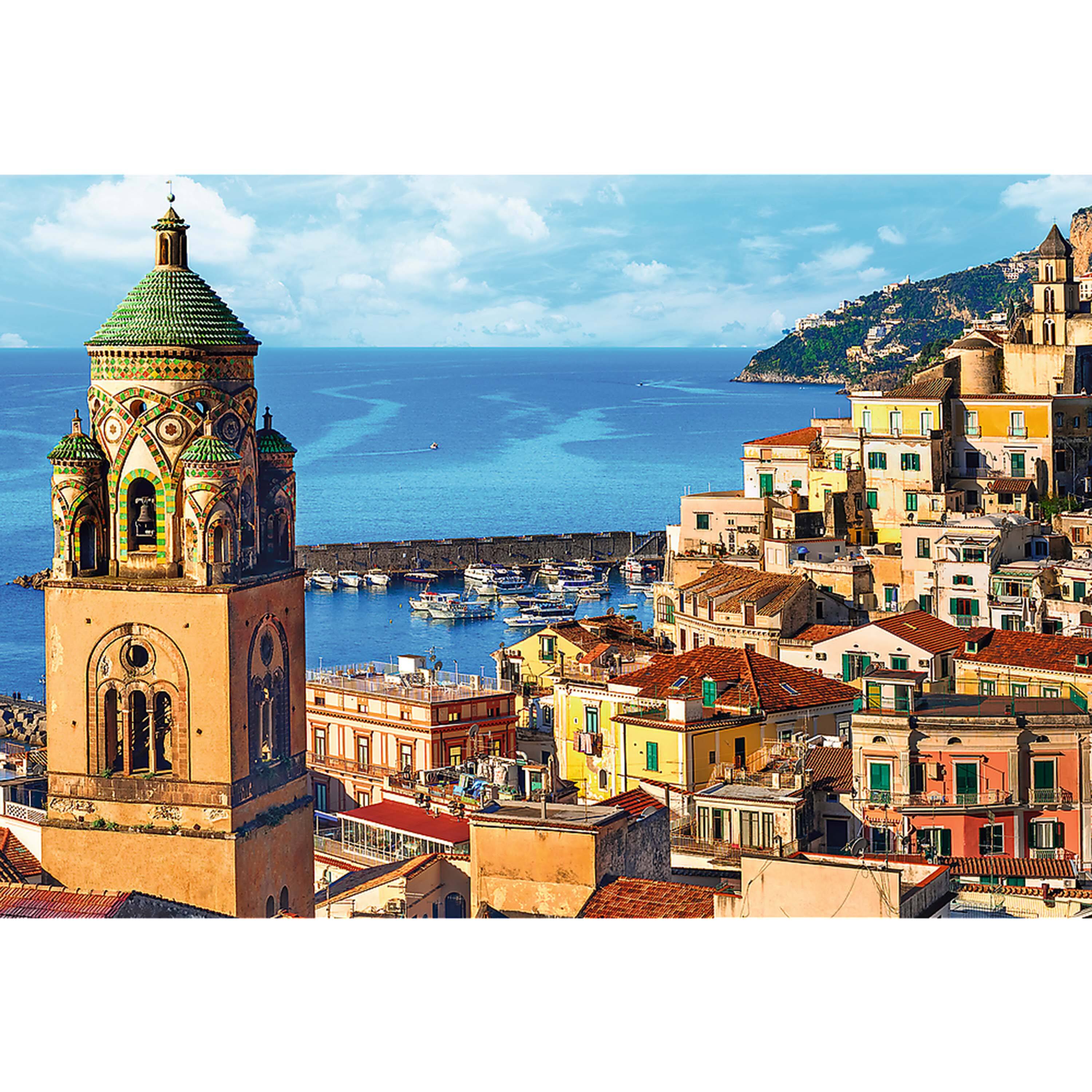 Back. Trefl - Trefl Red Puzzle Amalfi, Italy 1500 Piece Puzzle.
