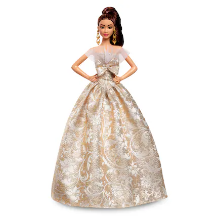 Front. Barbie - 2025 Holiday Doll.