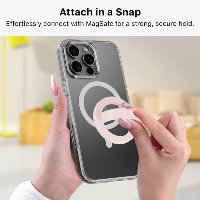 Attach in a Snap. Effortlessly connect with MagSafe for a strong, secure hold.