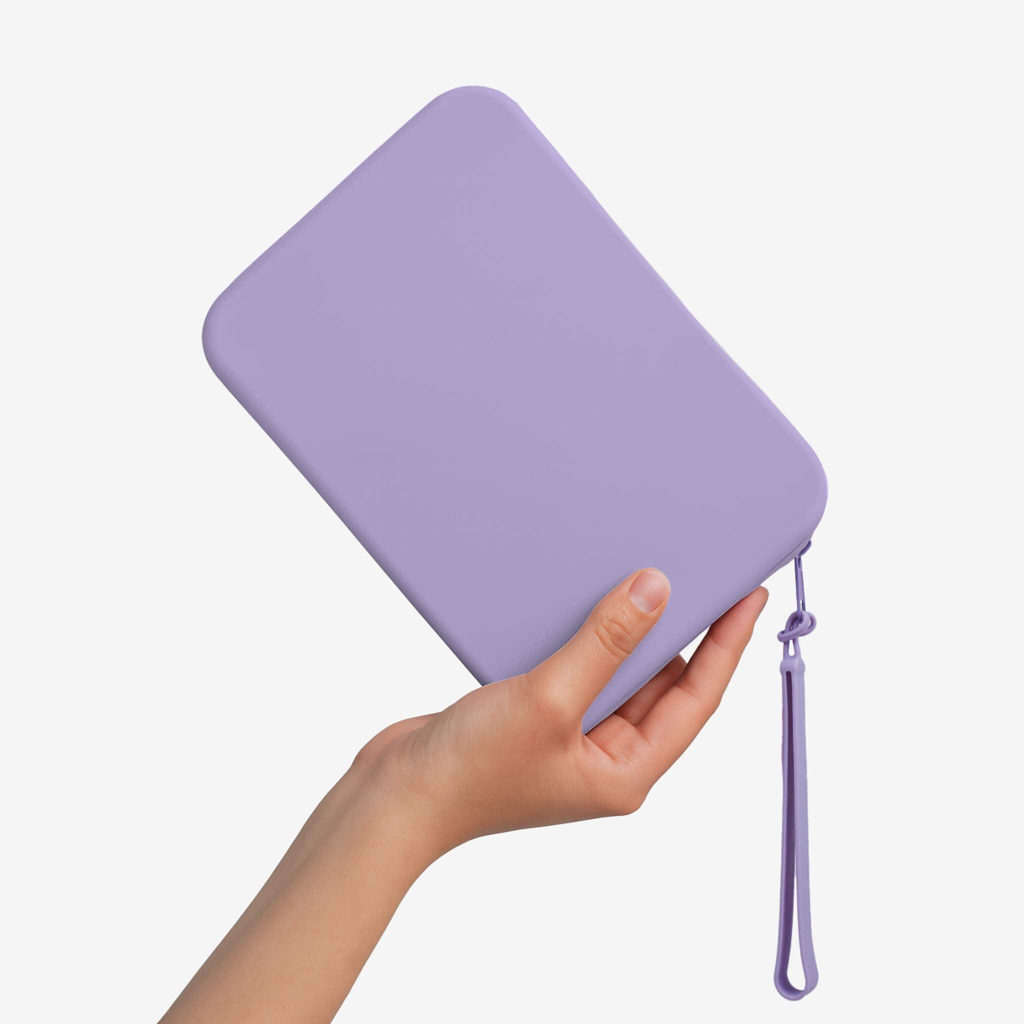 Front. Strapsicle - Clutch for E-Readers - 6.8″–7″ Paperwhite 2024, 6″ Kindles, Kobos, Nook & iPad mini 6 - Anti-Dust Coating - Lilac - Lilac.