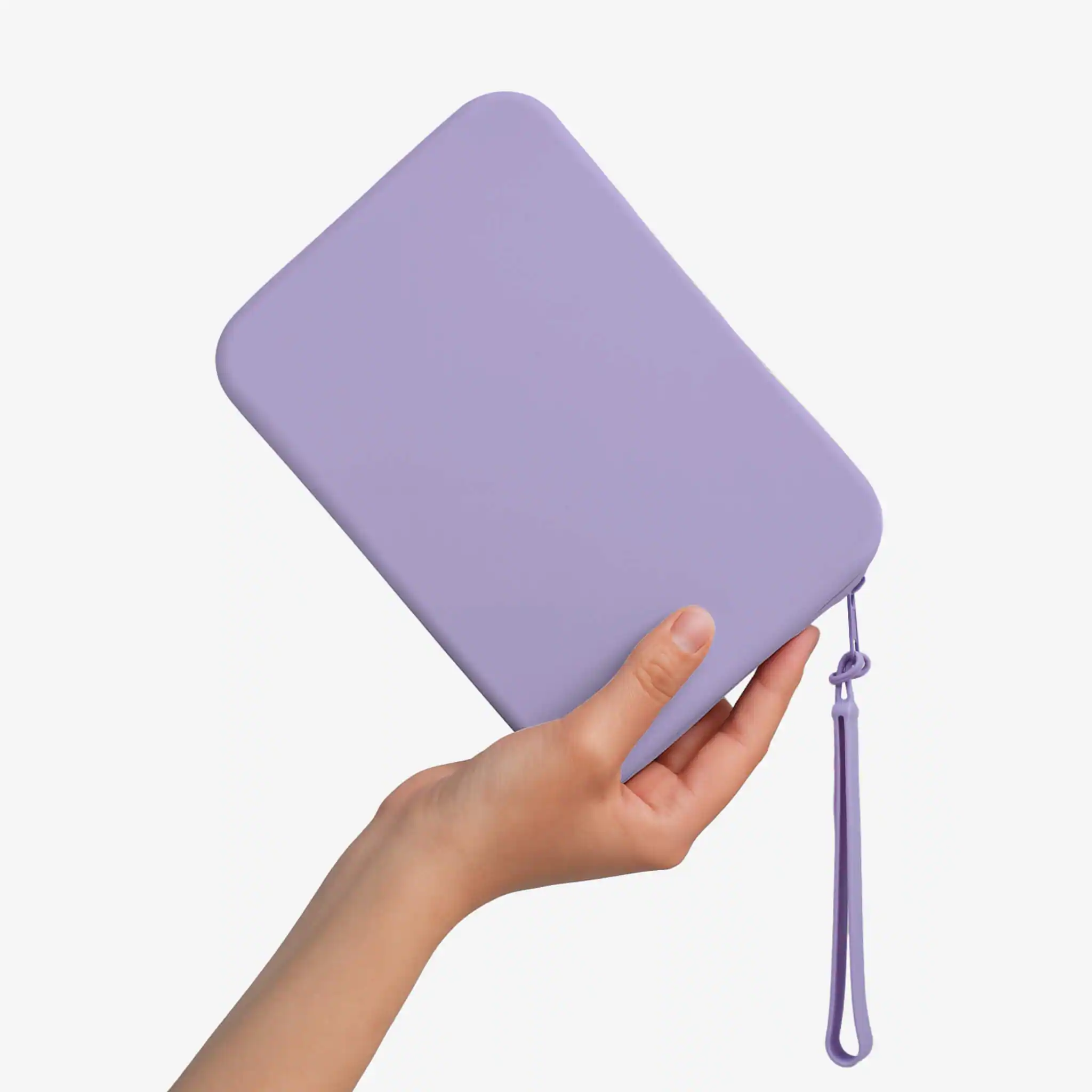 Front. Strapsicle - Clutch for E-Readers - 6.8″–7″ Paperwhite 2024, 6″ Kindles, Kobos, Nook & iPad mini 6 - Anti-Dust Coating - Lilac - Lilac.