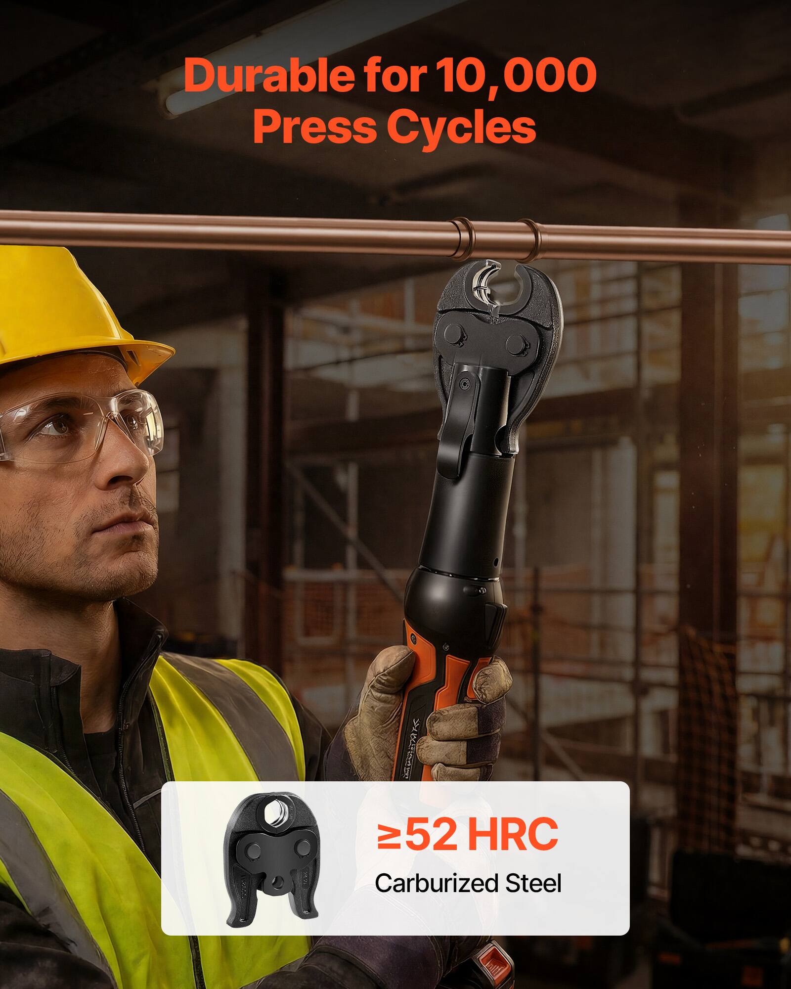 Durable for 10,000 Press Cycles

≥52 HRC Carburized Steel