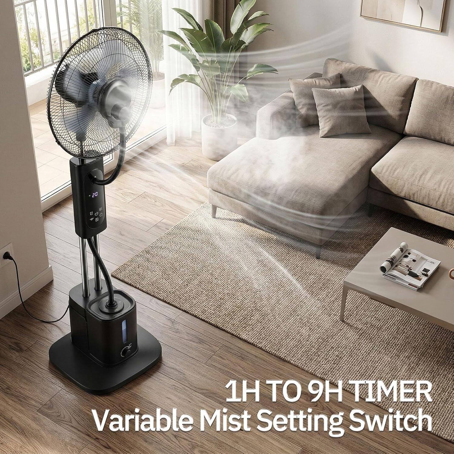 1H TO 9H TIMER Variable Mist Setting Switch
