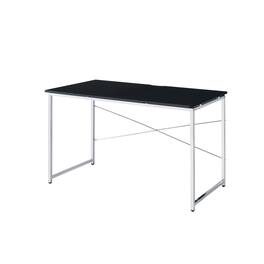 Manhattan Lane - Writing Desk with X Shaped Crossbar Support, Black and White - White, Black