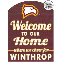 Jardine - Winthrop Eagles 16'' x 22'' Indoor/Outdoor Marquee Sign - Maroon