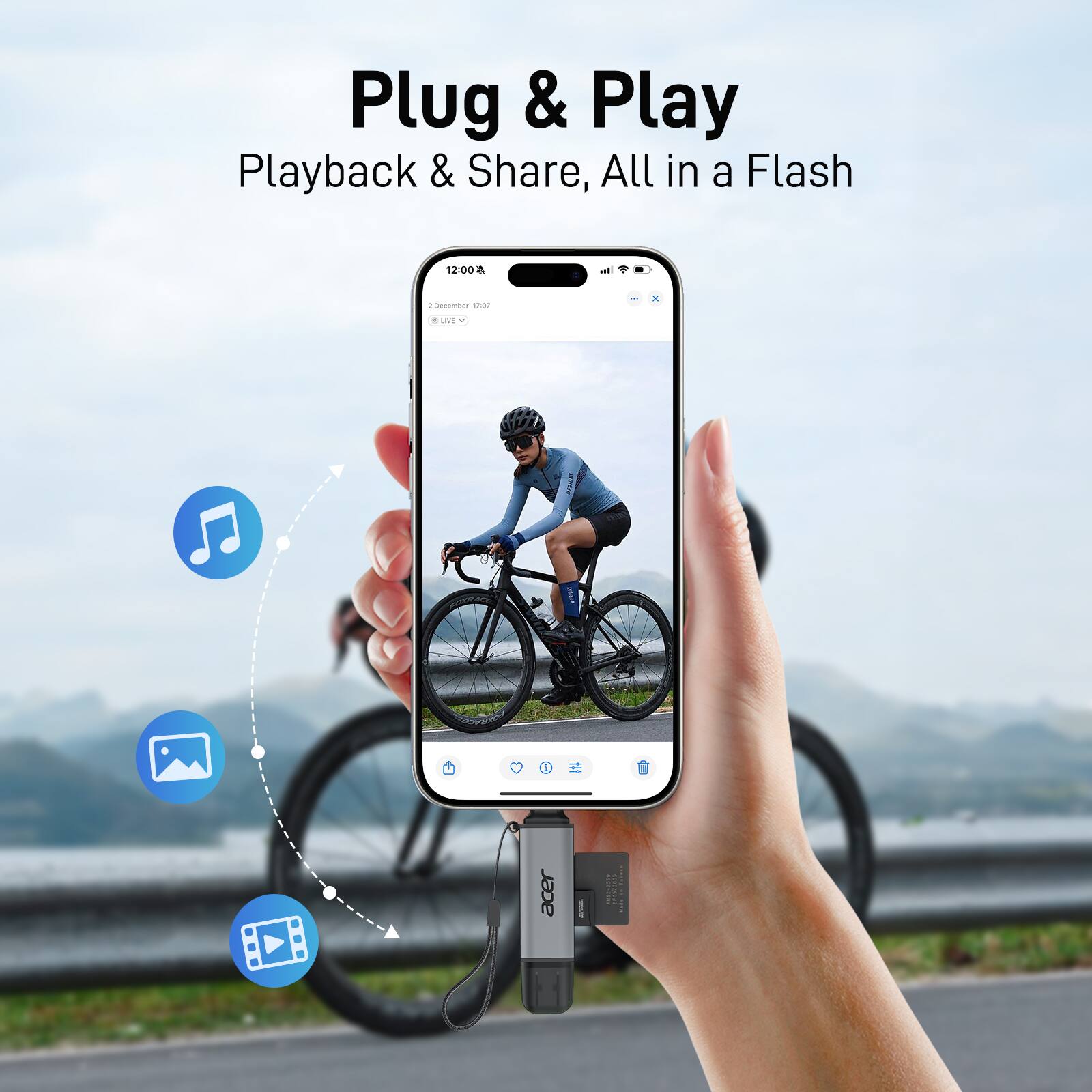 Plug & Play Playback & Share, All in a Flash  
12:00  
2 December 17:07  
LIVE