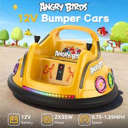 ANPABO - 12V Licensed Angry Birds Electric Bumper Car for Kids, Remote Control, Ride on Toys for Aged 1.5-6