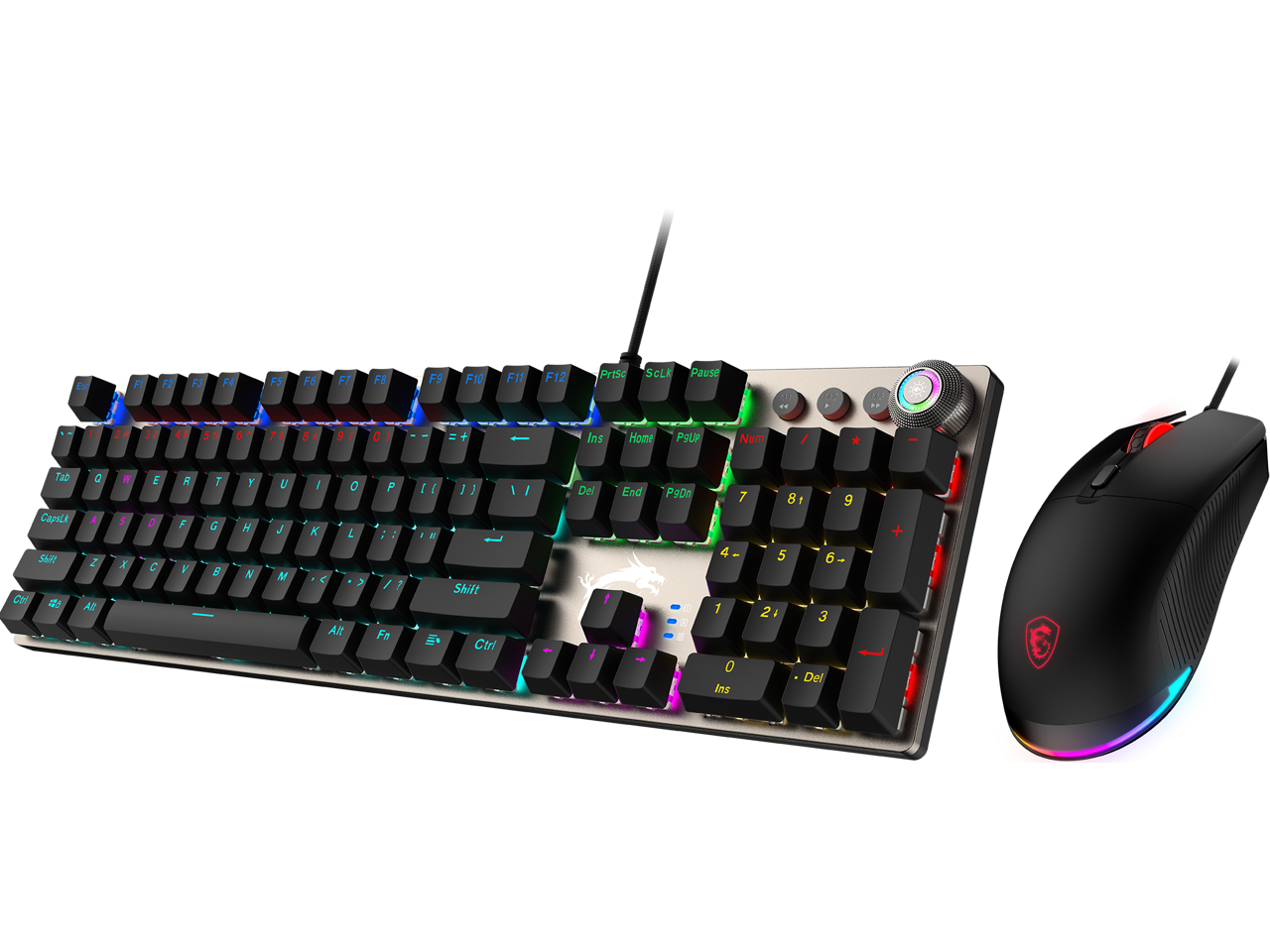 Sure, here is the corrected and grouped text from the image:

**Top Row:**
- F1 F2 F3 F4 F5 F6 F7 F8 F9 F10 F11 F12 PrtSc SCLK Pause

**Number Row:**
- 1 2 3 4 5 6 7 8 9 0 - = + Ins Home PgUp Num

**Middle Row:**
- Q W E R T Y U I O P [ ] \ Tab CapsLk Shift

**Bottom Row:**
- A S D F G H J K L ; ' Enter

**Function Row:**
- Z X C V B N M , . / Alt Ctrl

**Numeric Keypad:**
- 7 8 9 4 5 6 1 2 3 0 . Del Ins

**Additional Keys:**
- Del End PgDn