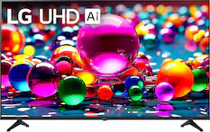 Front. LG - 43” Class UA77 Series LED AI 4K UHD Smart webOS TV (2025).
