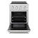 Angle. ZLINE - 24 in. 3.2 cu. ft. Paramount Freestanding Induction Range with 3 Burners and Electric Oven with White Matte Door - White Matte.