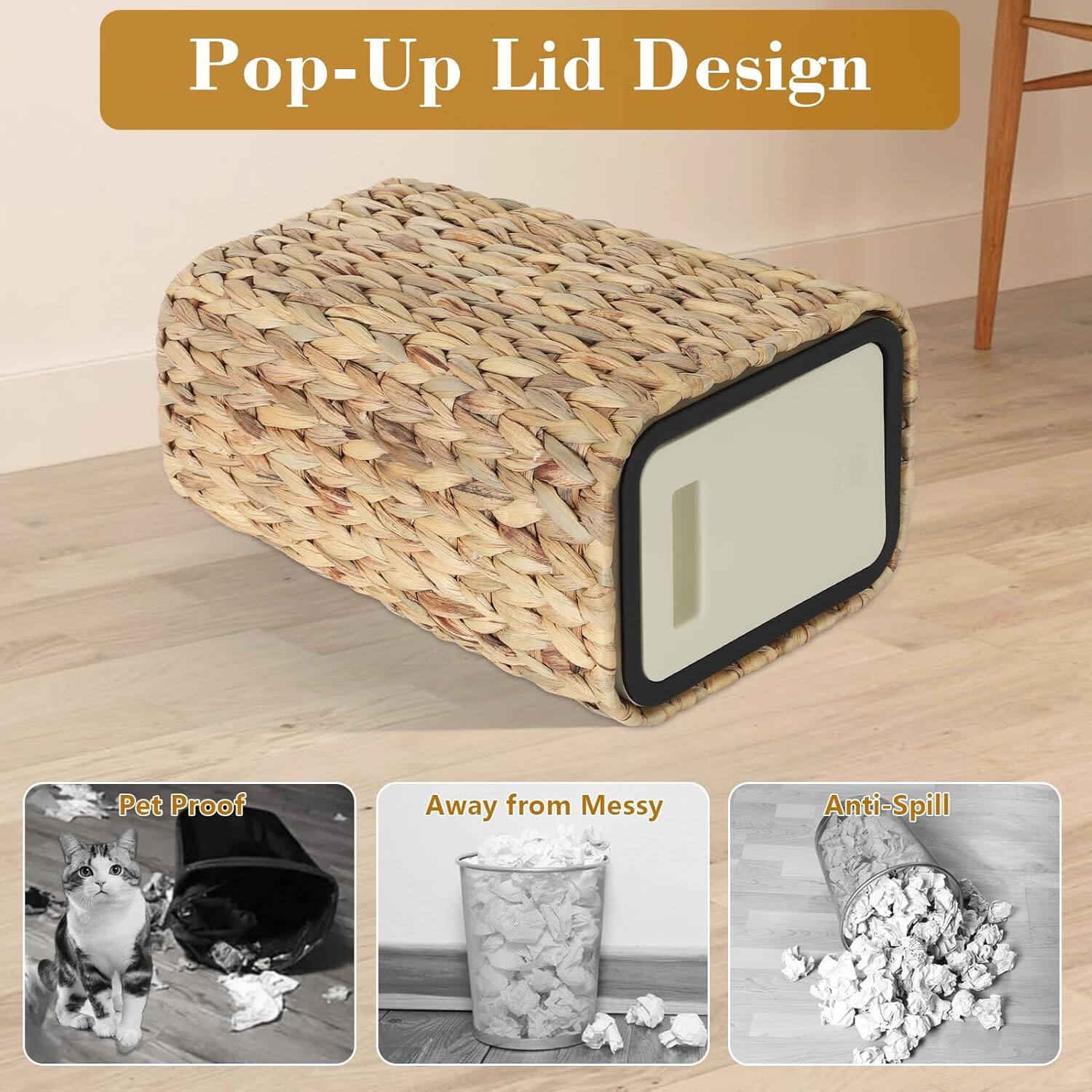 Pop-Up Lid Design

- Pet Proof
- Away from Messy
- Anti-Spill
