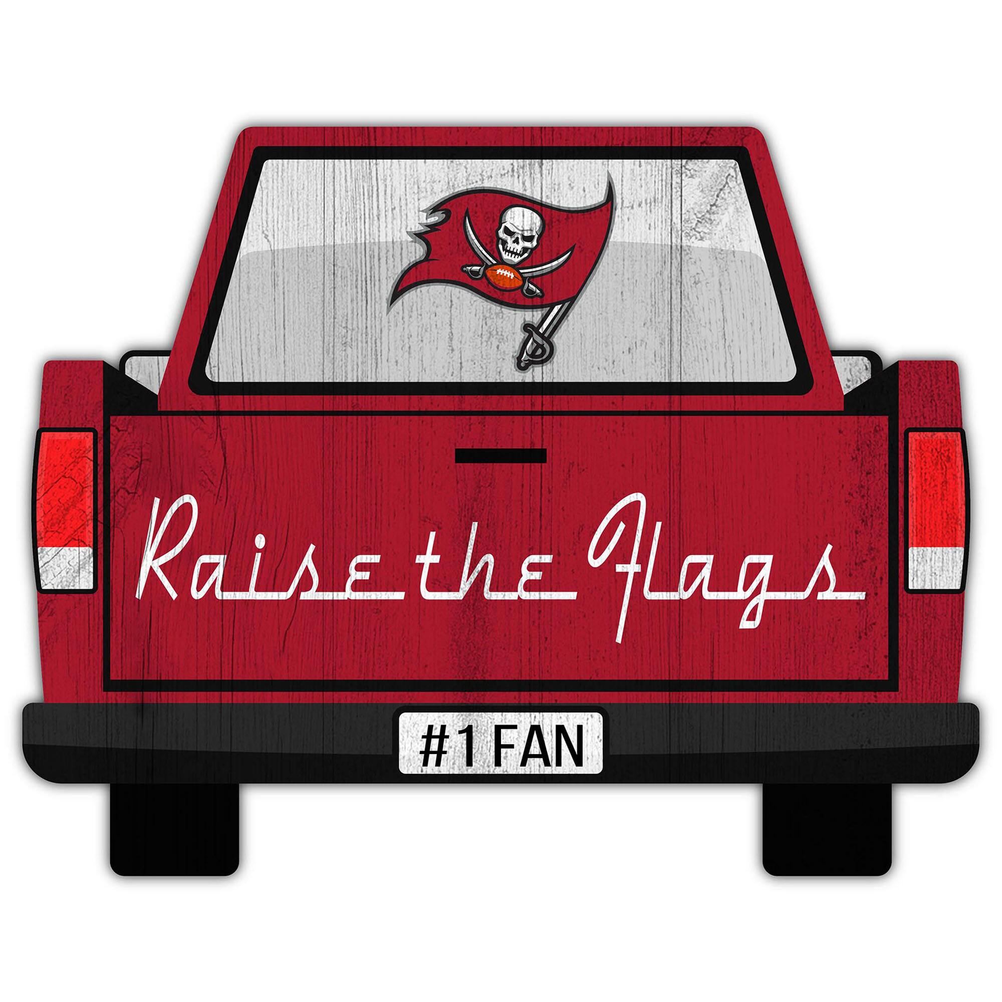 Tampa Bay Buccaneers 12'' x 12'' Truck Back D-cor