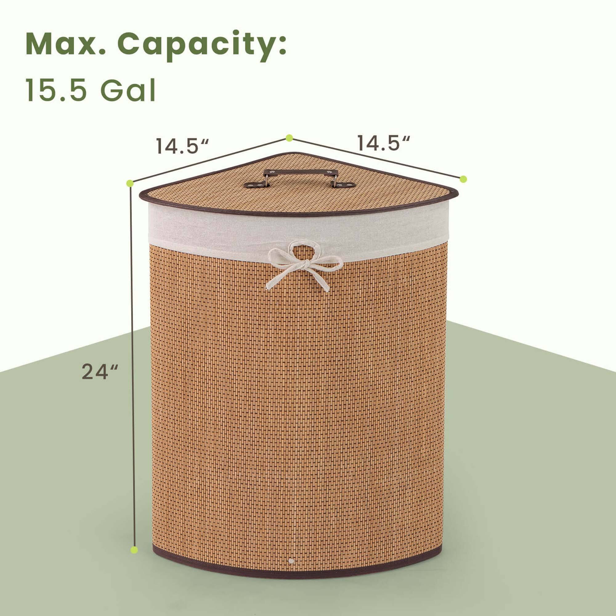 Max. Capacity: 15.5 Gal  
14.5" x 14.5" x 24"