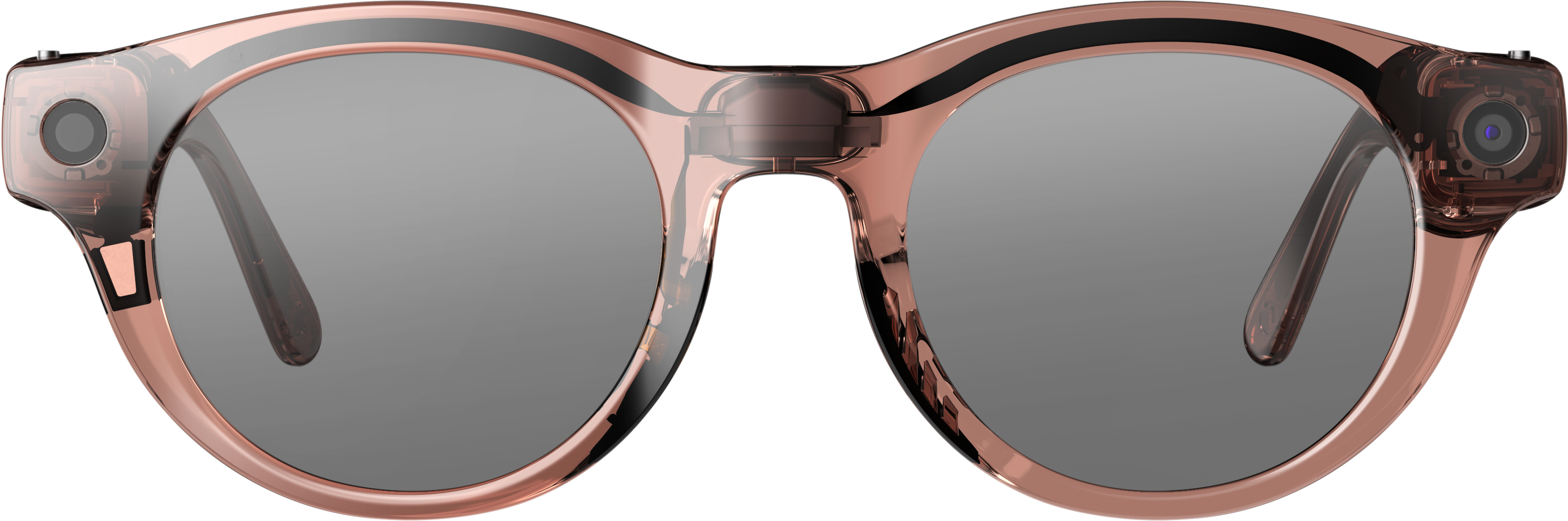 Alt View 1. HTC - VIVE Eagle™ AI Glasses – Round, Sunglass Lens - Clear Brown.
