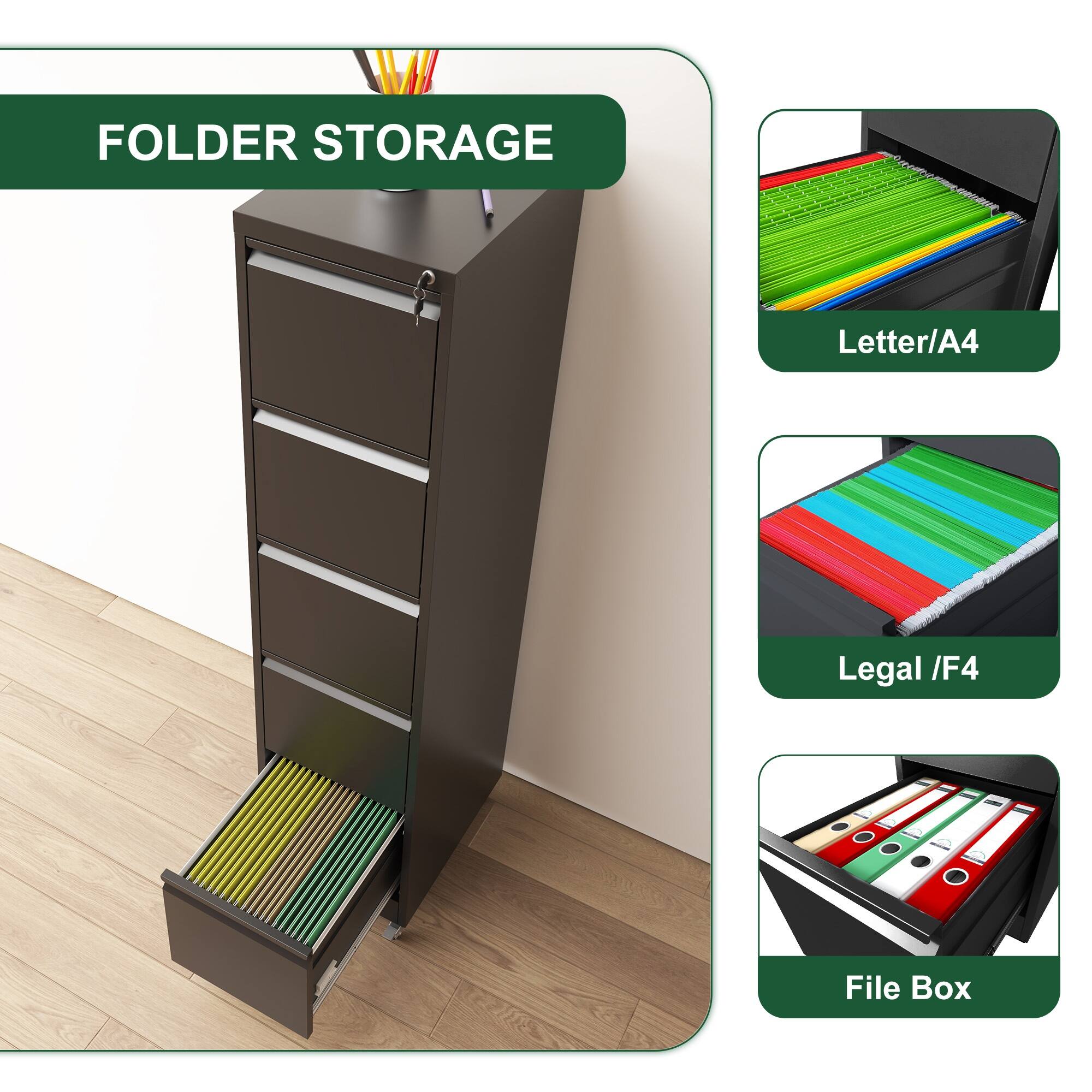 FOLDER STORAGE  
Letter/A4  
Legal /F4  
File Box