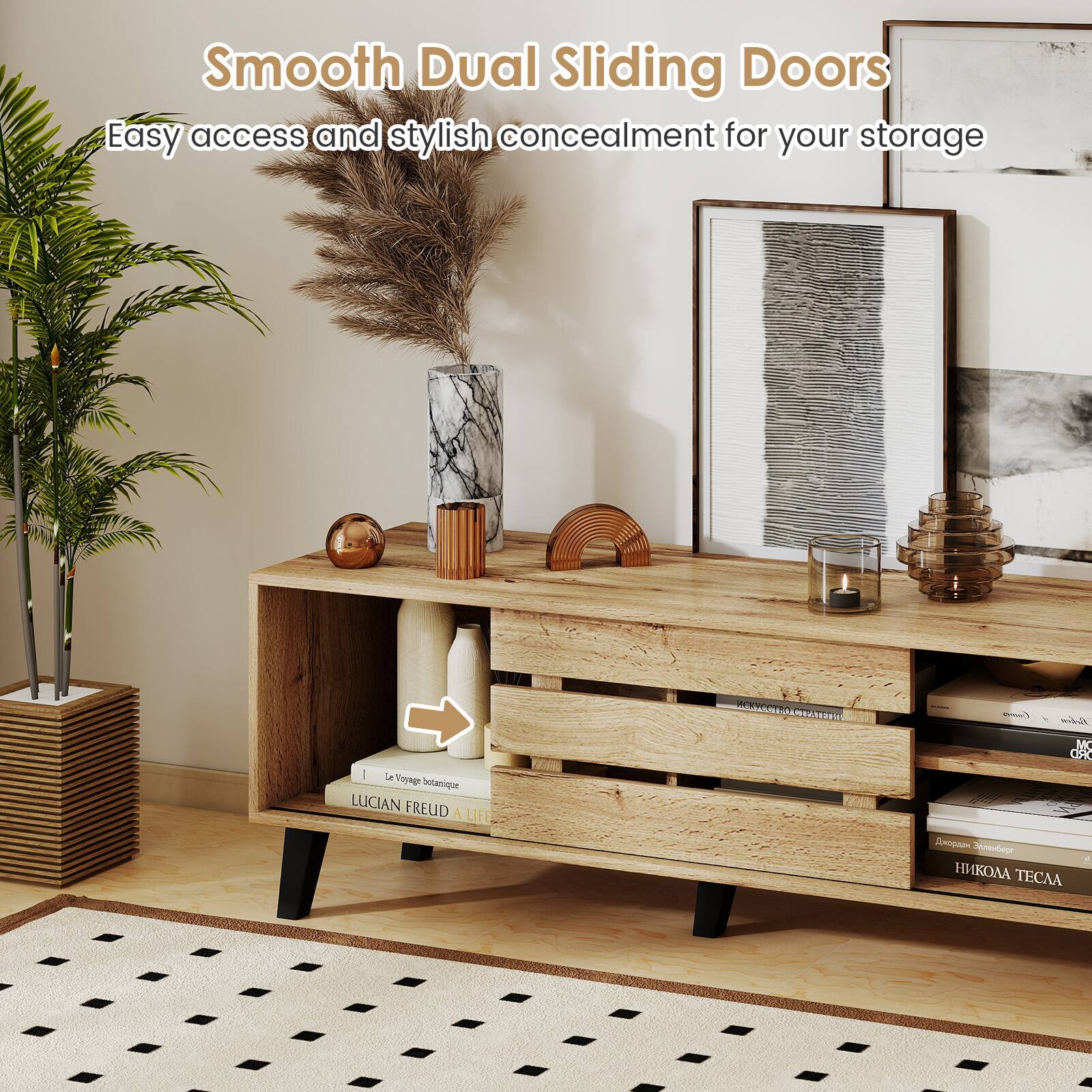 Smooth Dual Sliding Doors  
Easy access and stylish concealment for your storage  

LUCIAN FREUD A LIFE