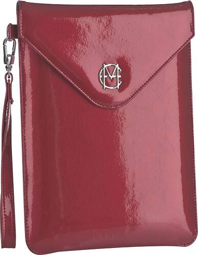 Front Standard. M-Edge Accessories - Leather Sleeve for Kindle and NOOK - Red.