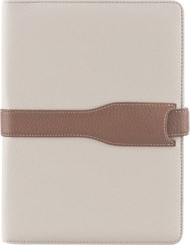 Front Standard. M-Edge Accessories - Executive Jacket for Barnes & Noble NOOK Digital Readers - Cream with Saddle.