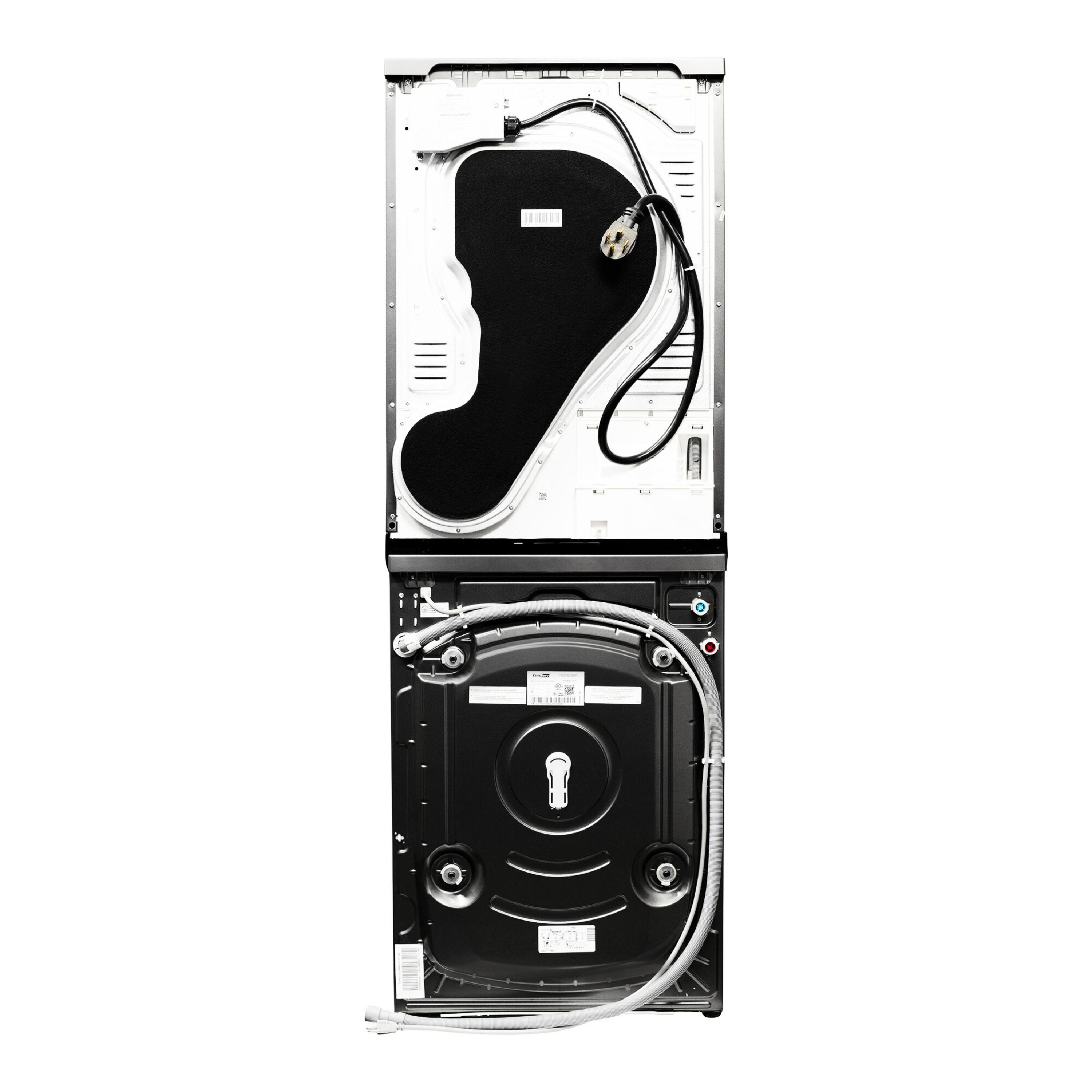 Alt View 9. Conserv - Conserv LUXE Energy Star Compact Stackable Washer 2.2 cf 110 V+ Electric Dryer 4 Cf Ventless Sensor w/Shelf 220V - Matte Black.