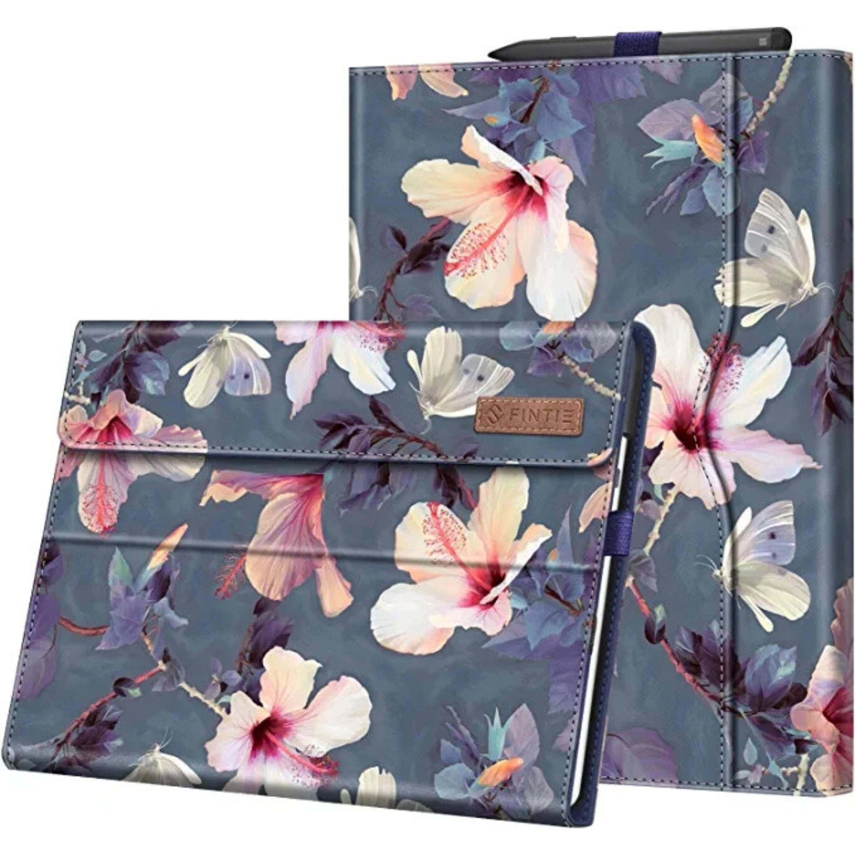 Kitcheniva - Folding Stand Case For Microsoft Surface Pro 11 10 9 13 Inch - Blooming Hibiscus